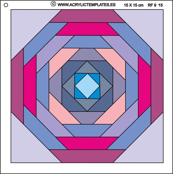 PLANTILLA ACRILICA PIÑA MEDIANA 15X15CM